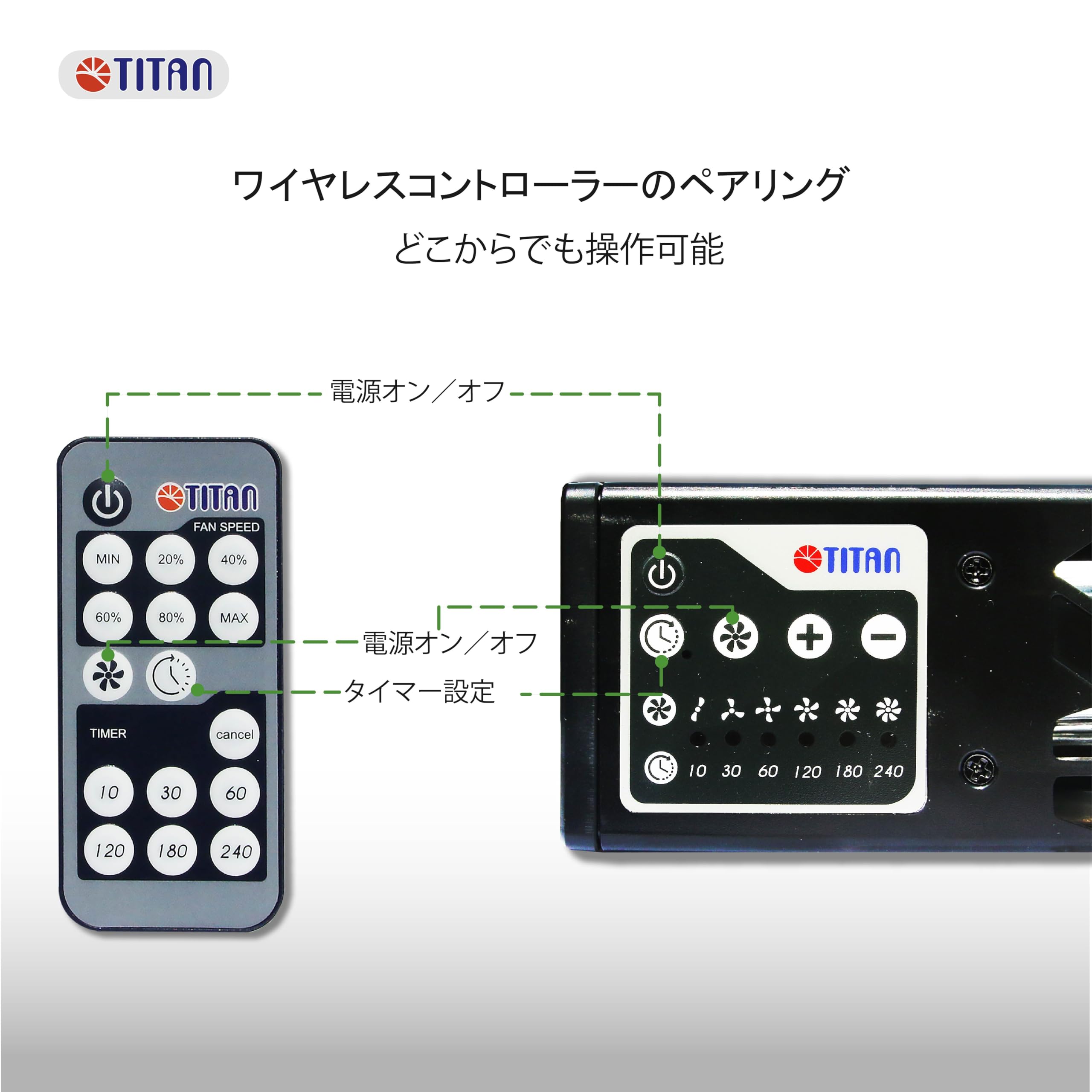 Amazon | TITAN - 磁気式＆ポータブルファン キャンプ、ボート